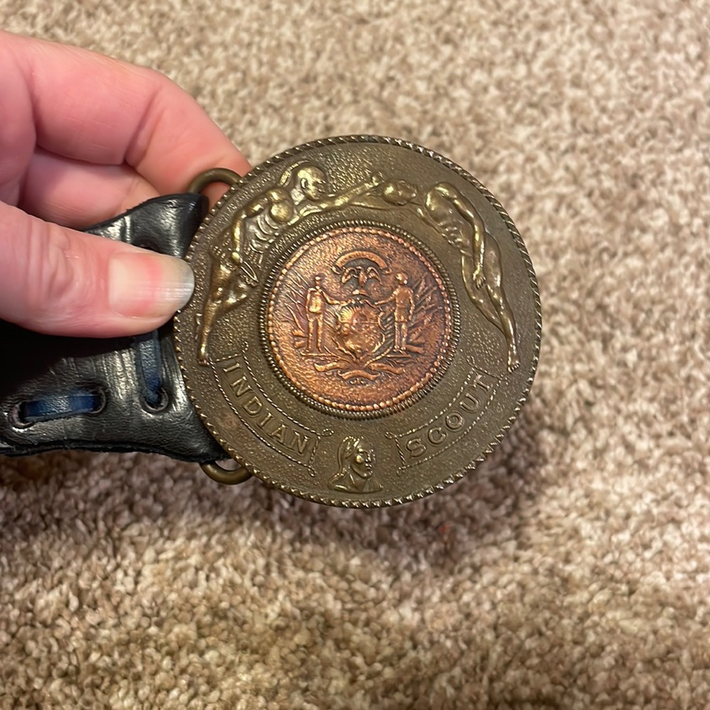 Vintage Tiffany & Co. Indian Scout belt with buckle